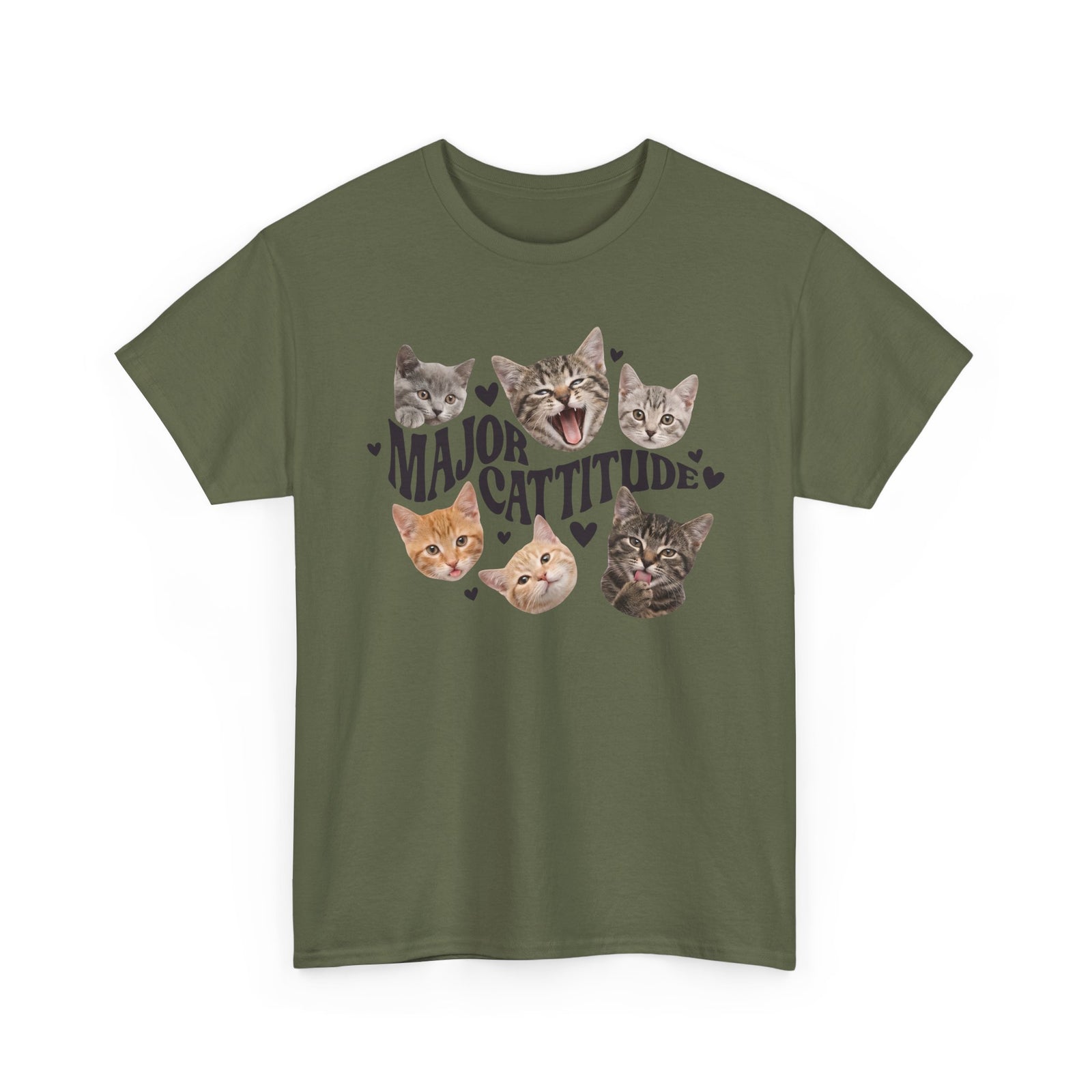 Major Cattitude T-Shirt Funny Cat Attitude Tee