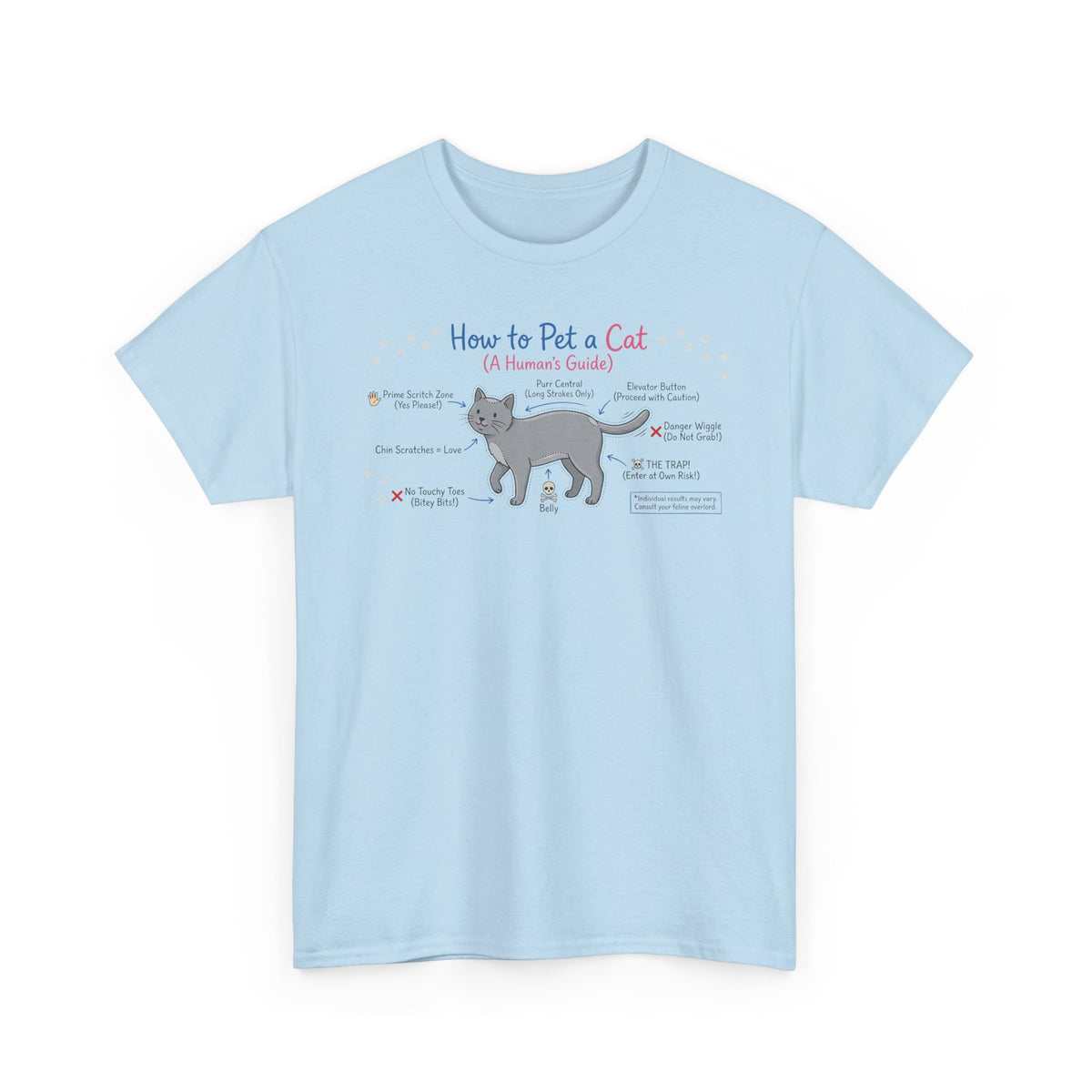 How To Pet A Cat T-Shirt — Funny Cat Care Tee for Cat Lovers