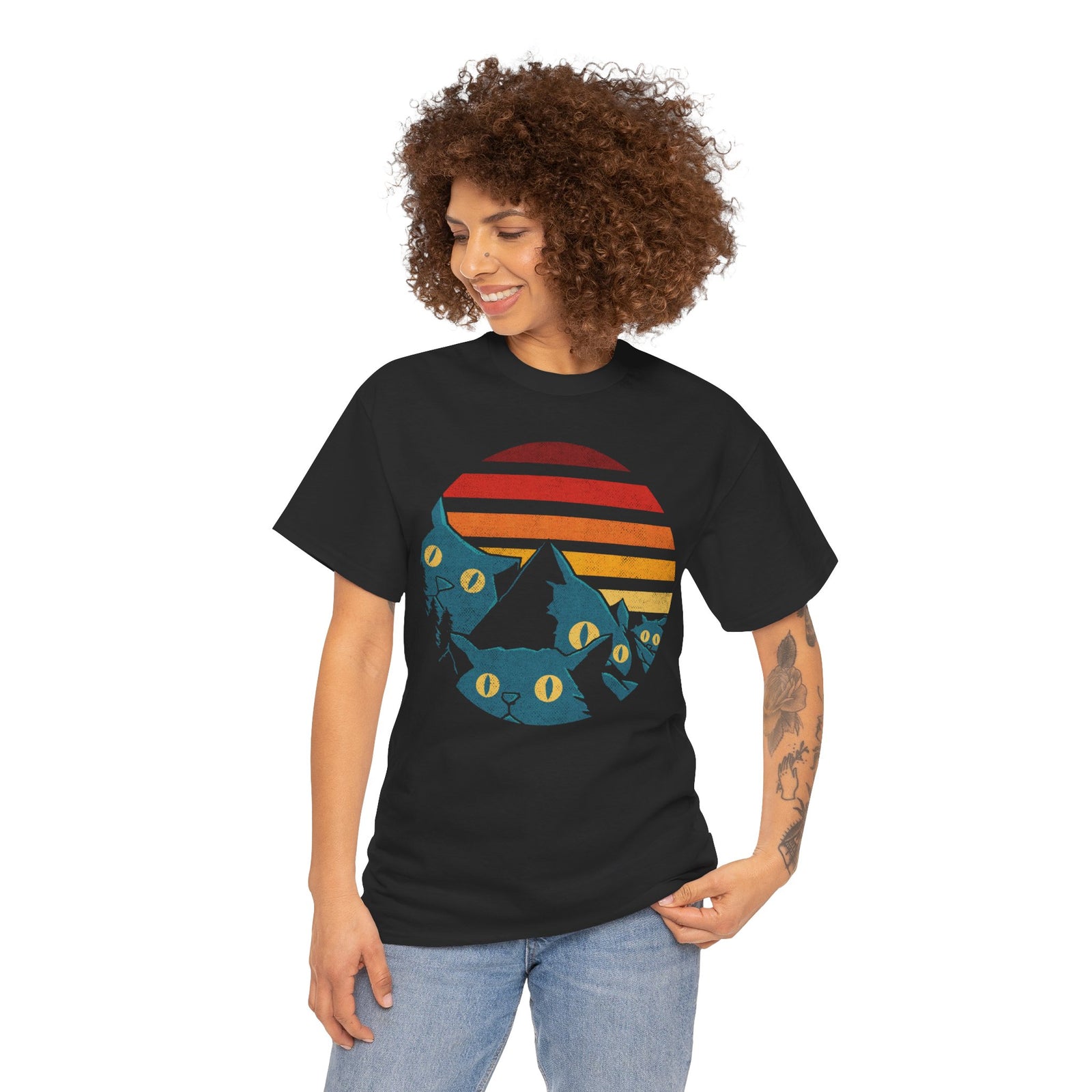 Meowtains Cat Graphic T-Shirt