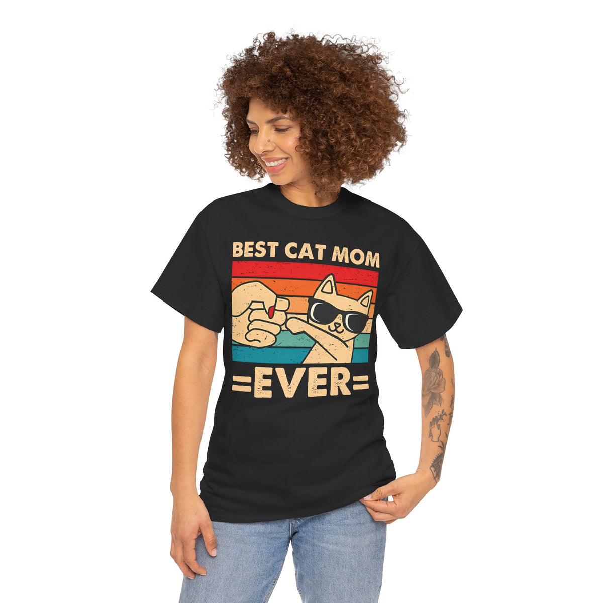 Best Cat Mom Ever T-Shirt — Cute Cat Mom Gift