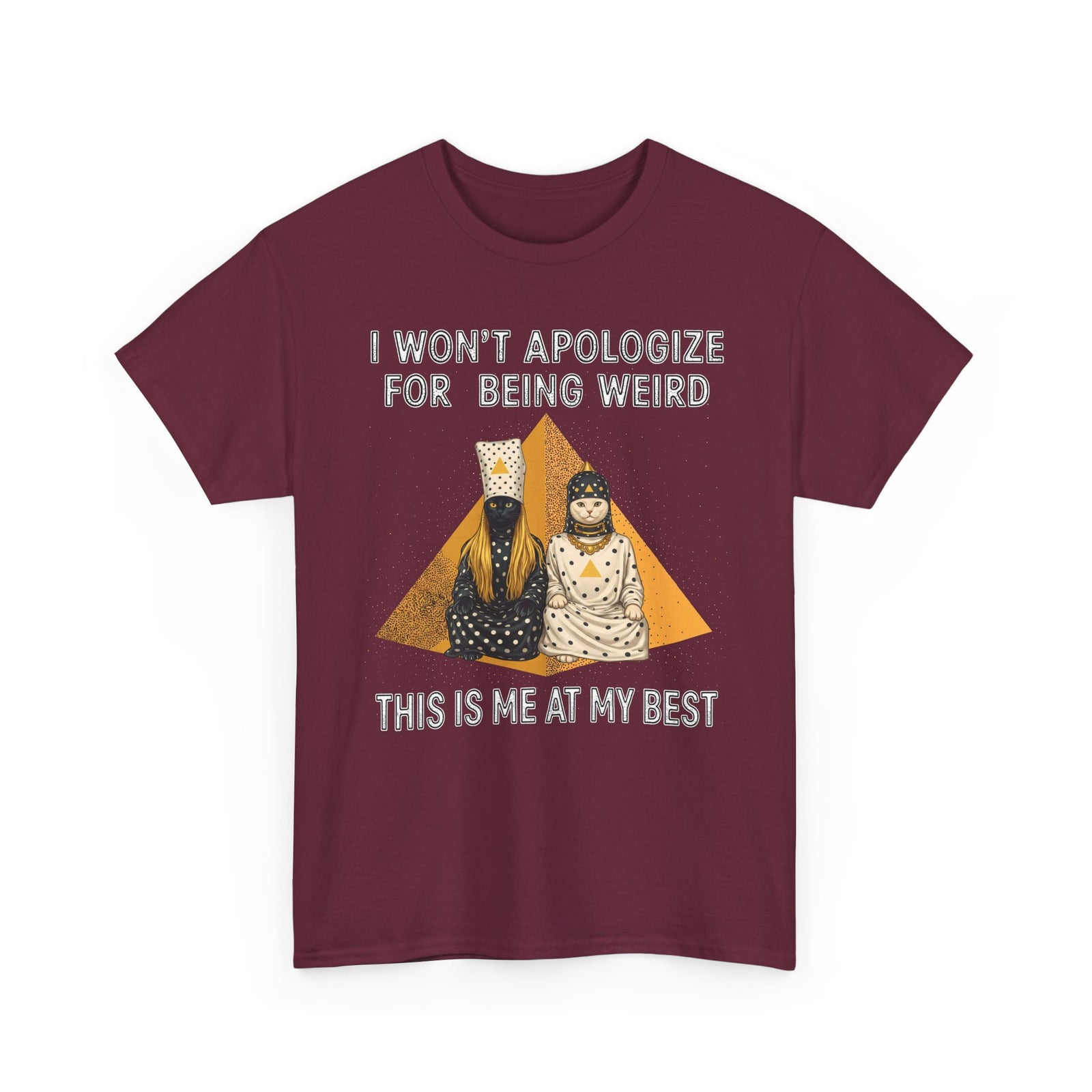 I Won't Apologize For Being Weird T-Shirt — Surreal Retro Cult Cats Graphic