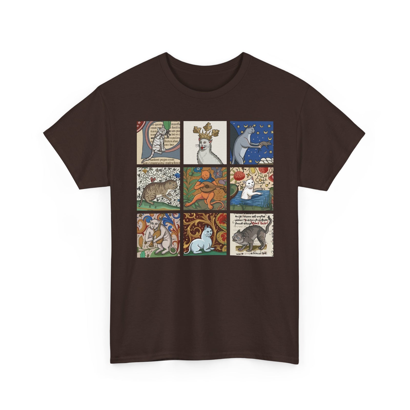 Medieval Cats T-Shirt — Vintage Heraldic Cat Design