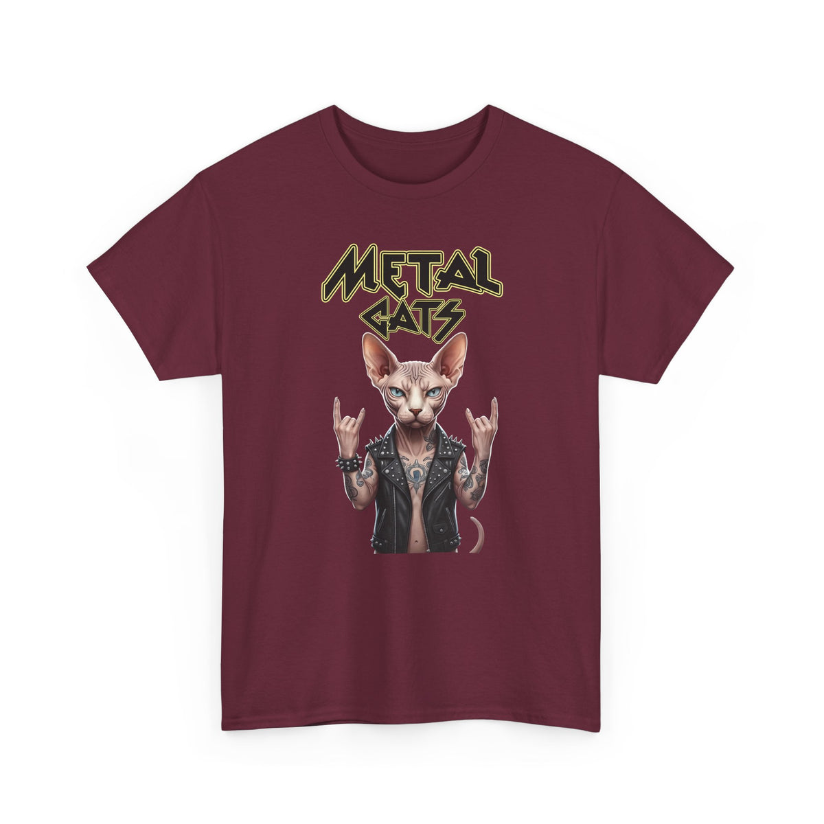 Metal Cats T-Shirt — Heavy Metal Cat Graphic Tee