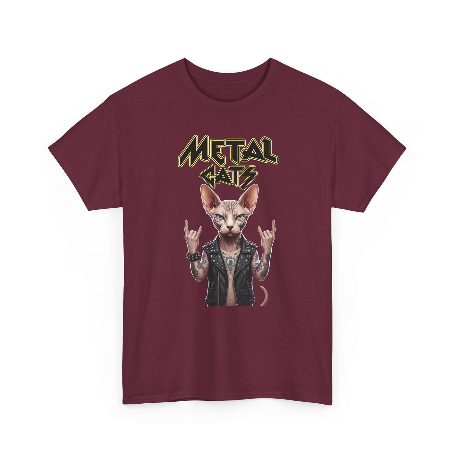Metal Cats T-Shirt — Heavy Metal Cat Graphic Tee