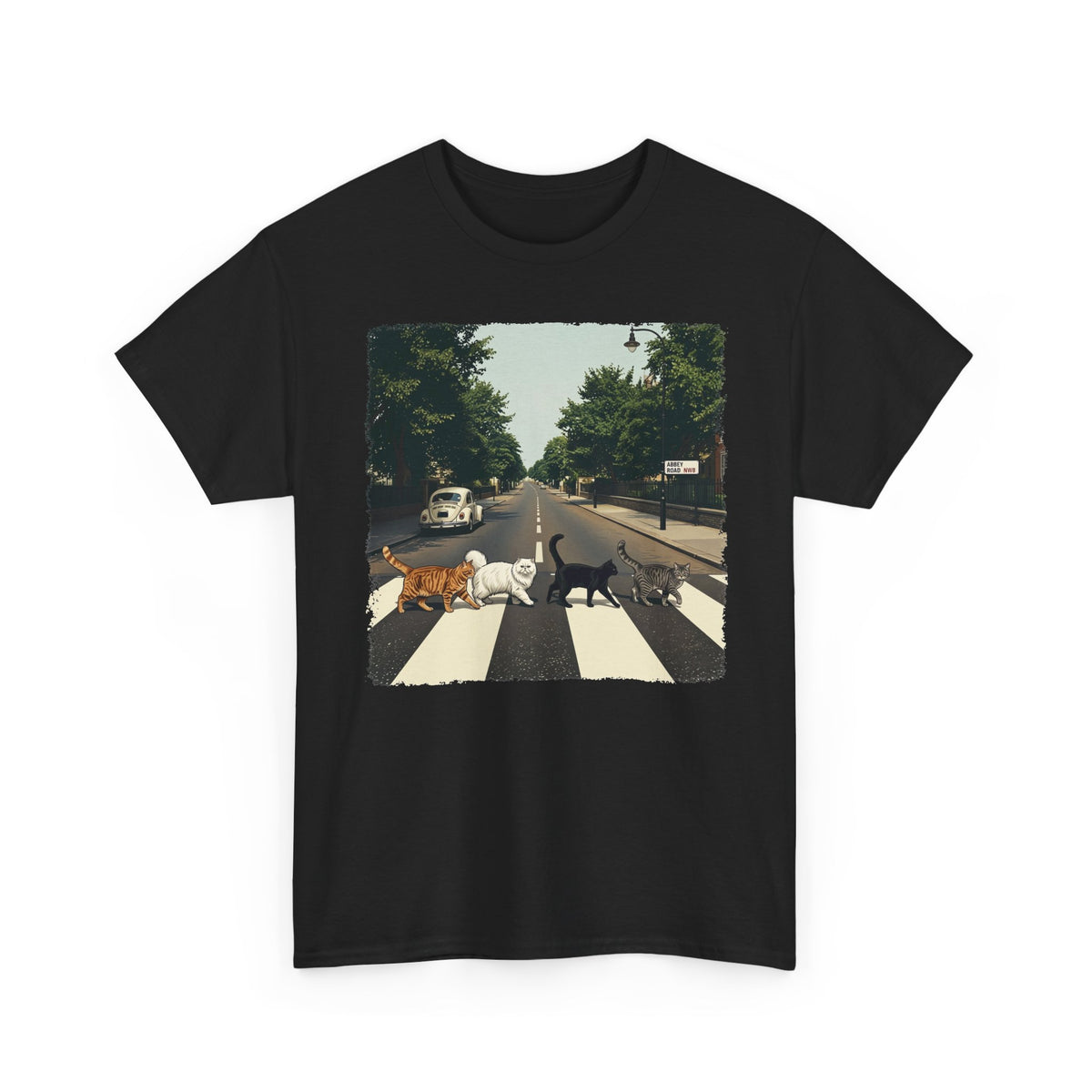 Cat Crossing Graphic Tee