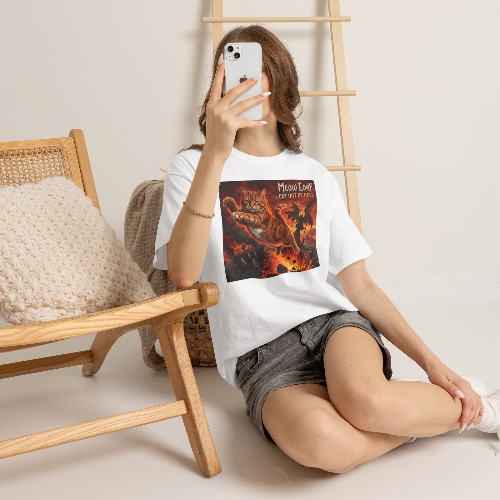 Meow Loaf Cat Out of Hell T-Shirt — Funny Gothic Cat Tee