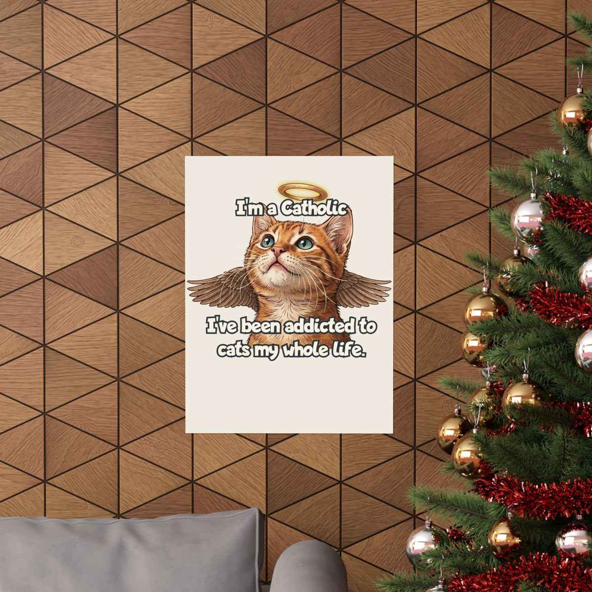 "I've Been Addicted to Cats My Whole Life" Cat Lover Poster