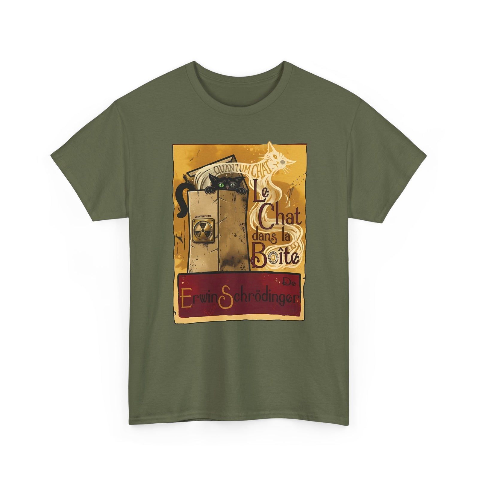 Le Chat dans la Boite Cat T-Shirt — Cute French Cat Graphic Tee