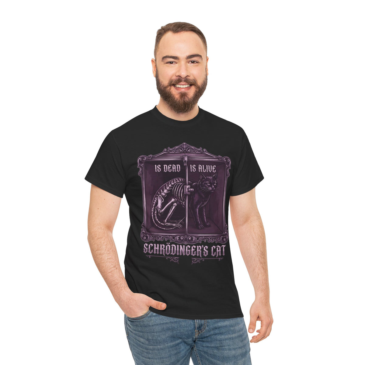 Schrödinger's Cat Is Dead Is Alive T-Shirt — Gothic Science Physics Tee