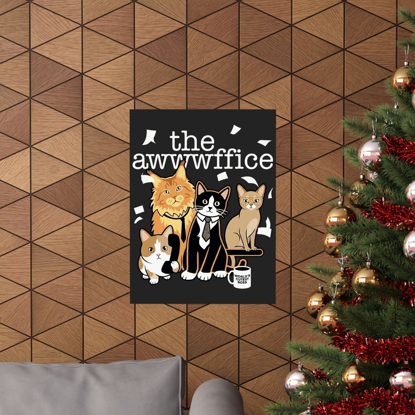Cute Boss Cat Poster Cute Boss Cat Poster for Cat Lovers