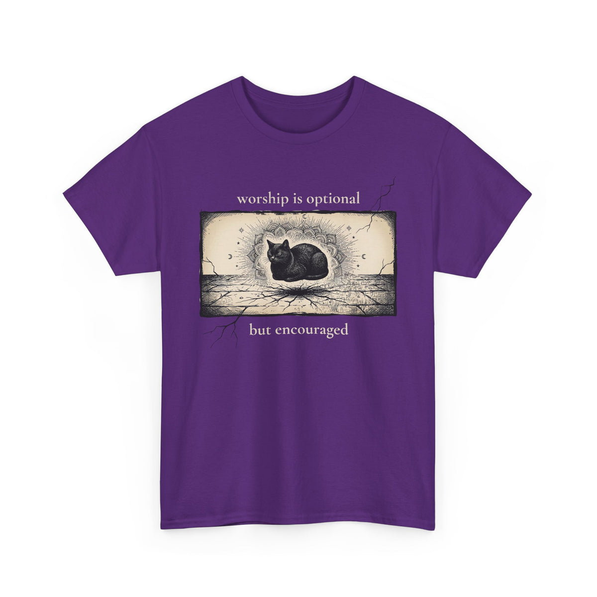 Worship Is Optional But Encouraged Cat T-Shirt