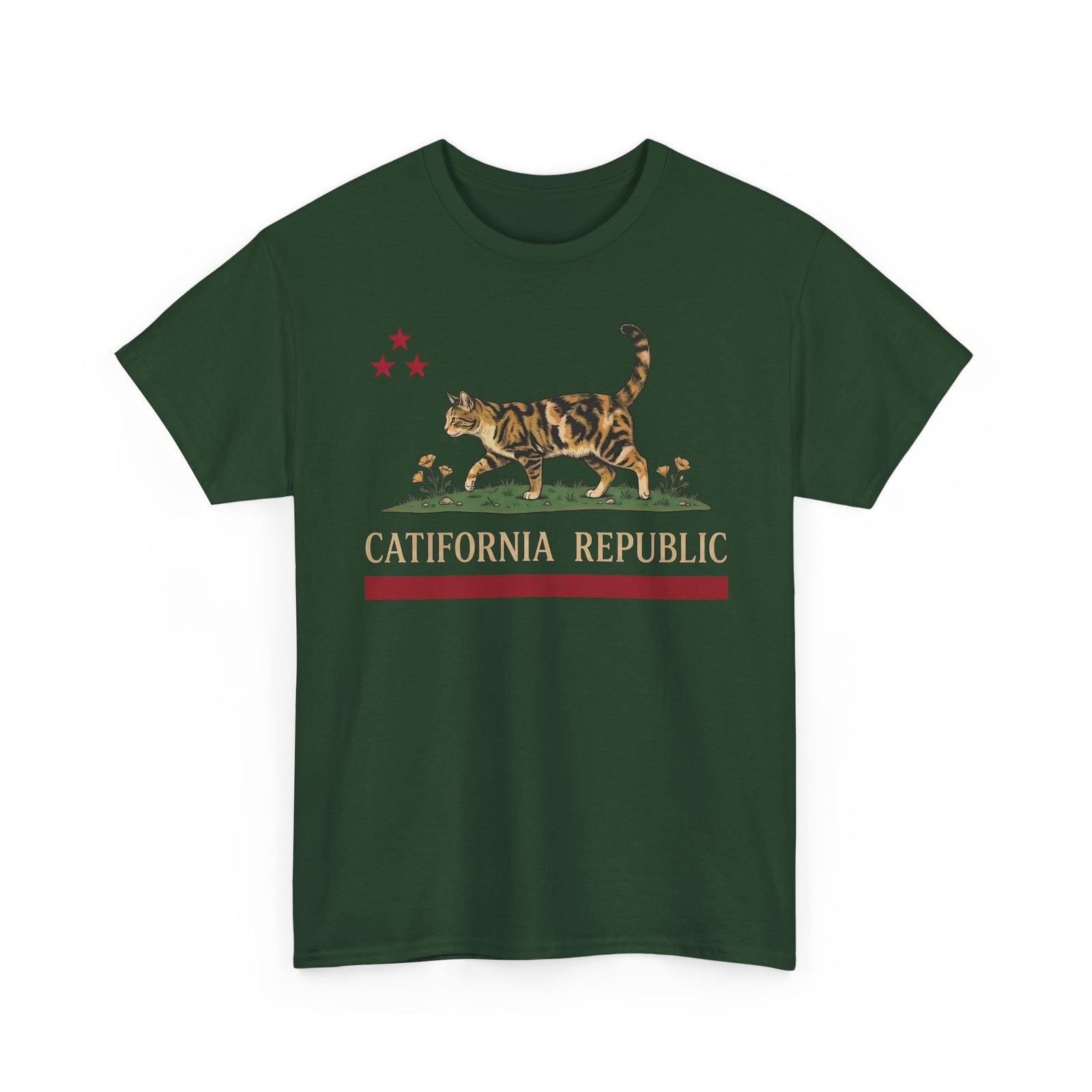 Catifornia Republic Funny Cat T-Shirt — Vintage Cali Cat Graphic Tee