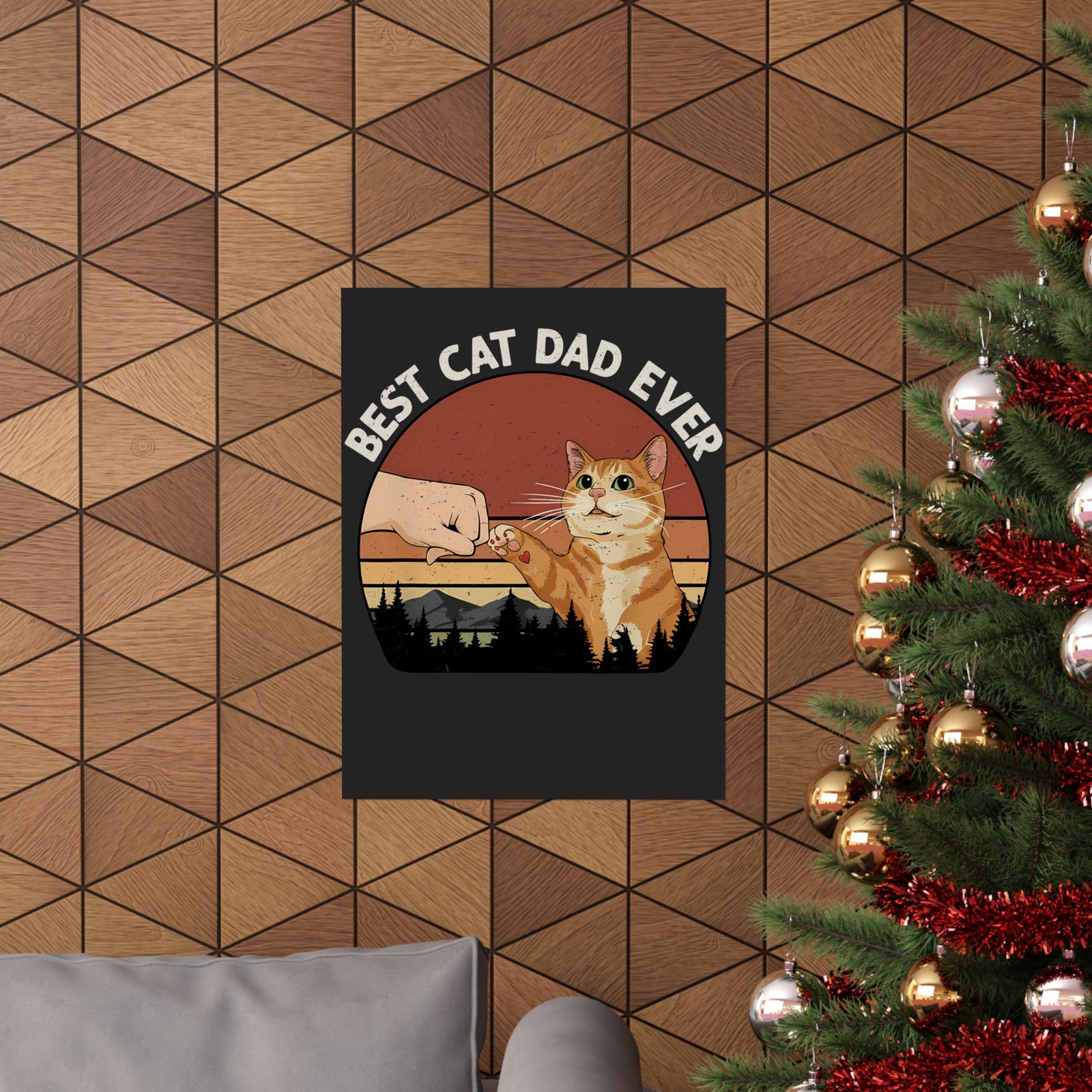 Best Cat Dad Ever Poster — Funny Cat Dad Poster