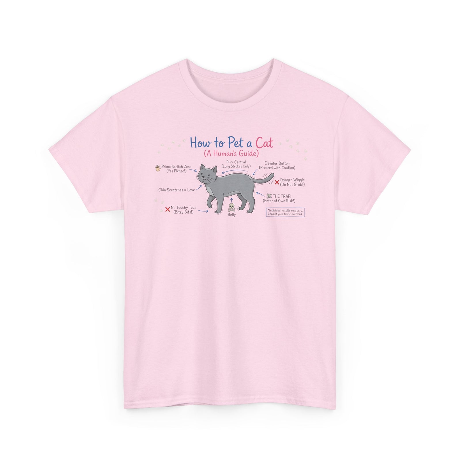 How To Pet A Cat T-Shirt — Funny Cat Care Tee for Cat Lovers