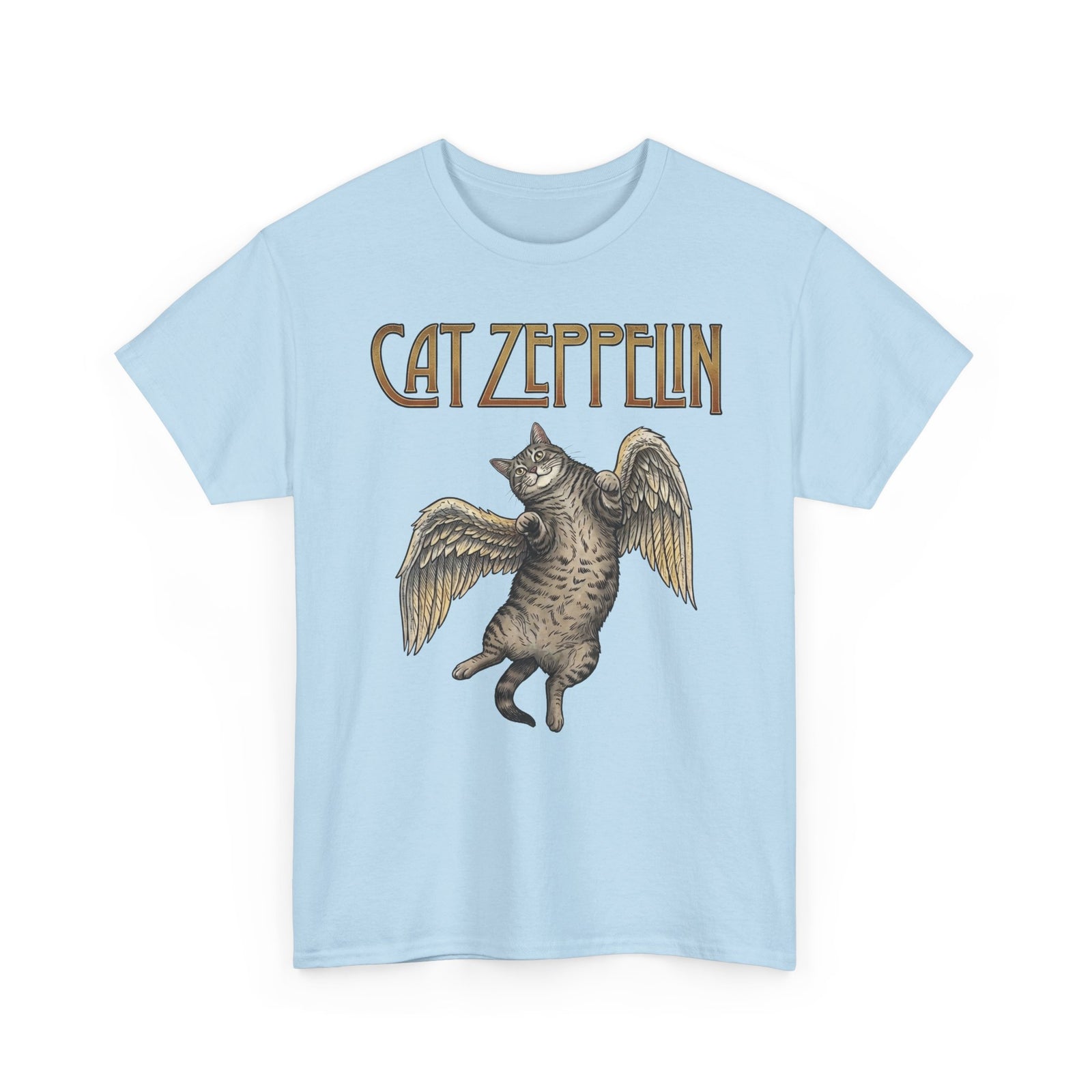 Cat-Zeppelin T-Shirt — Whimsical Cat Airship Design