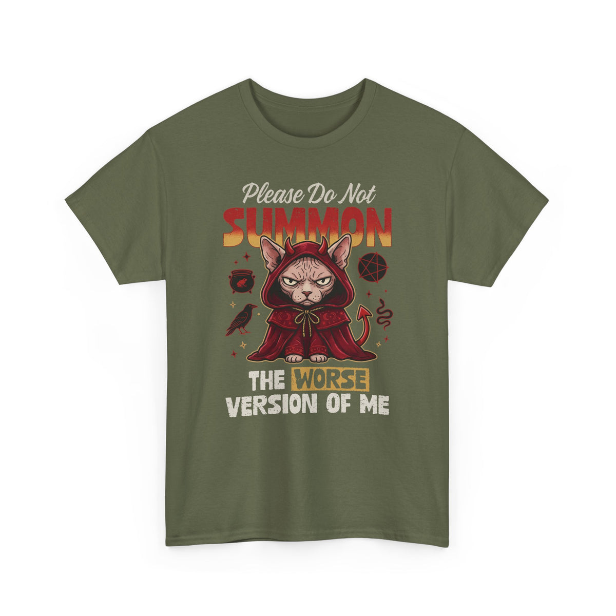 Gothic Witchy Cat T-Shirt — Witch Cat Graphic Tee