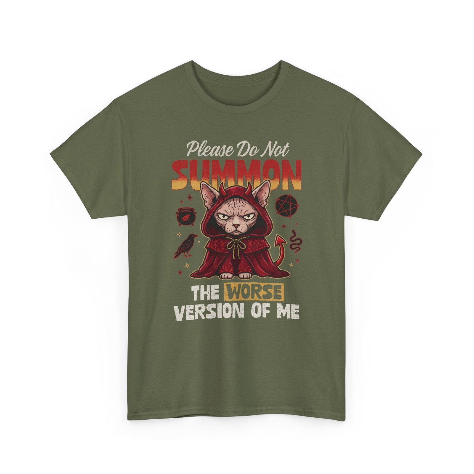Gothic Witchy Cat T-Shirt — Witch Cat Graphic Tee