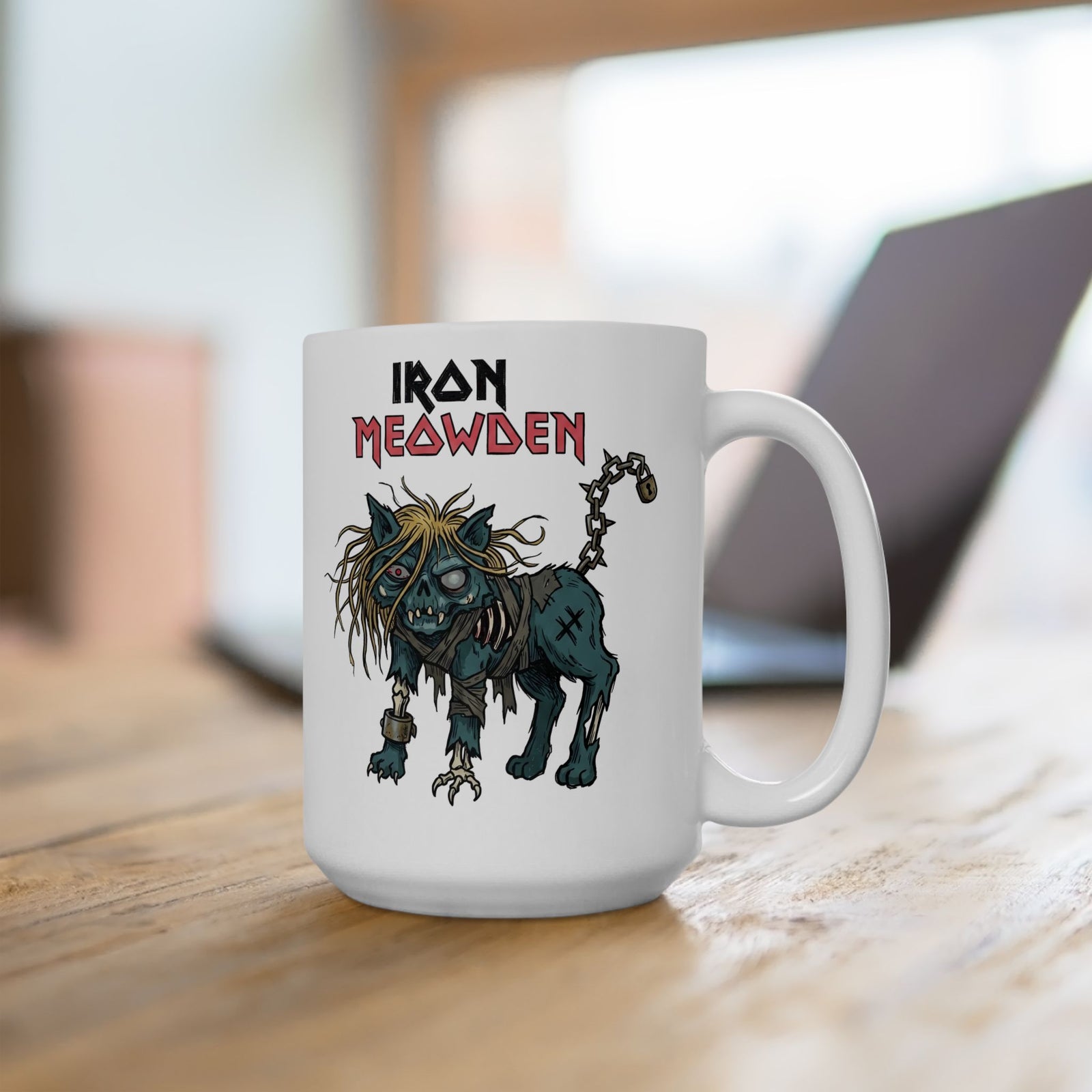 Cat Rock Hip Hop Ceramic Mug — Vintage Cat Band Graphic Mug