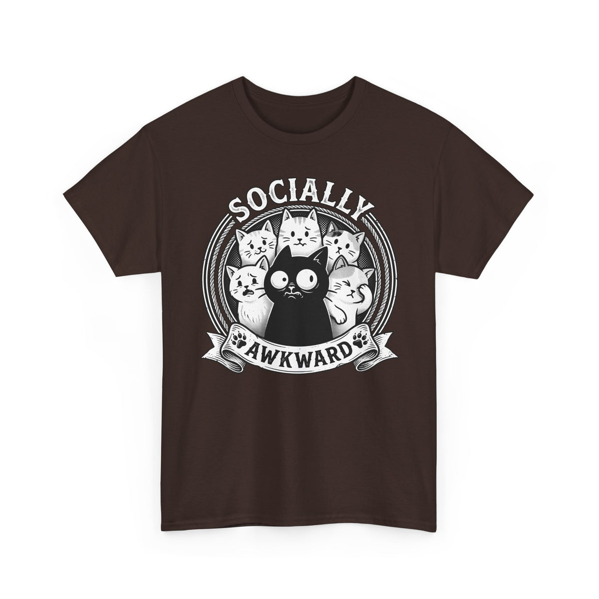 Socially Awkward Black Cat T-Shirt