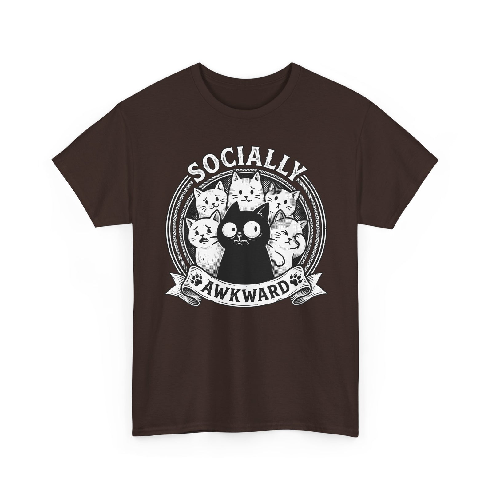 Socially Awkward Black Cat T-Shirt