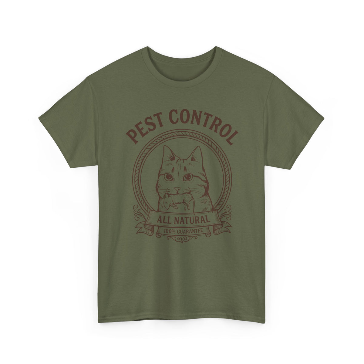 All Natural Pest Control – Funny Cat T-Shirt
