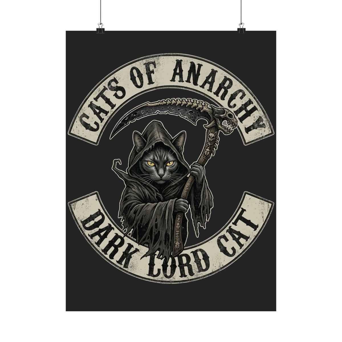 Dark Lord Cat Poster — Cats of Anarchy Graphic Poster
