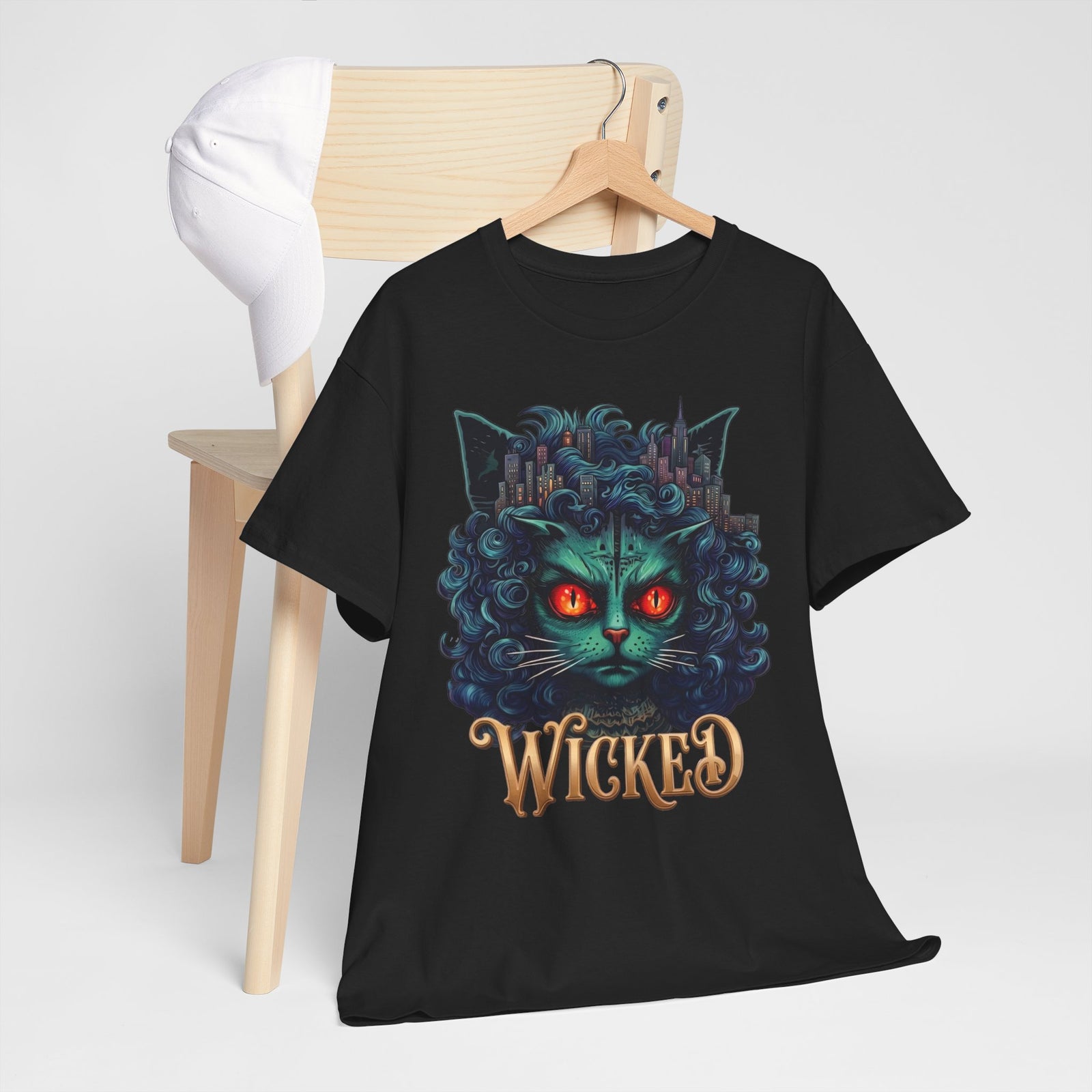 Wicked Green Witch Cat Broadway Shirt — Spooky Musical Parody T-Shirt