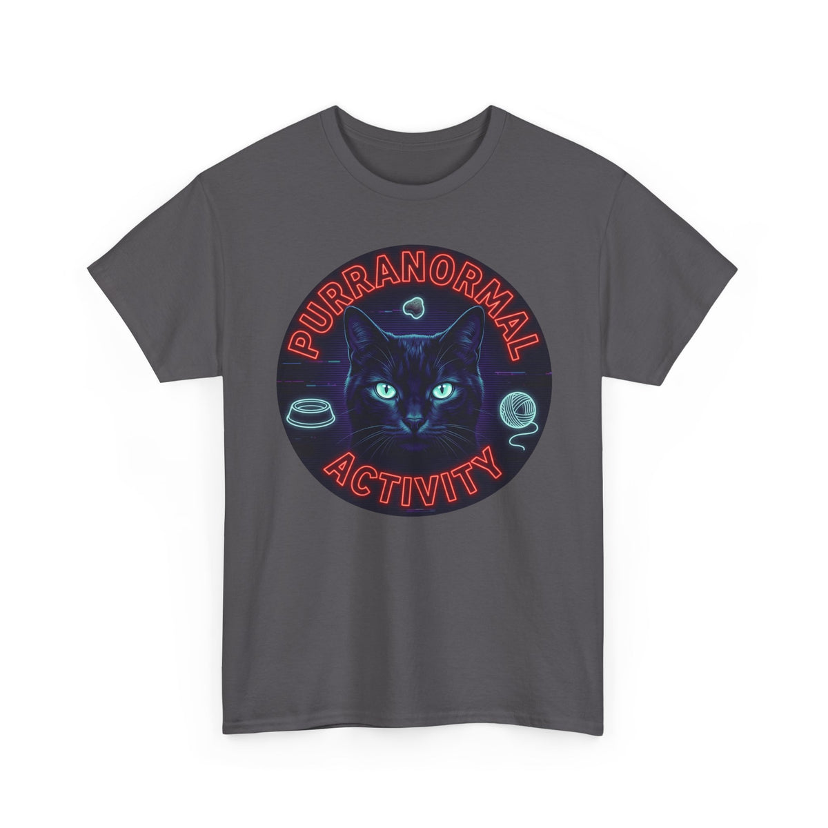 Purranormal Activity Cat T-Shirt — Neon Psychic Cat Tee
