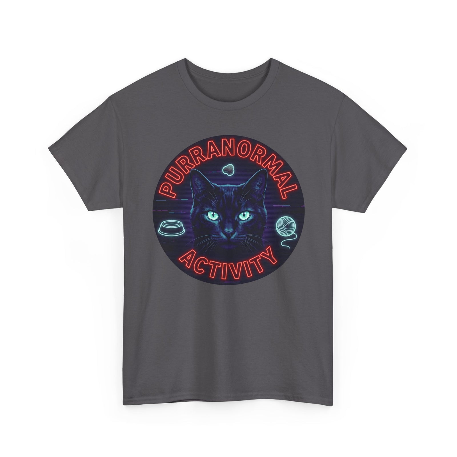 Purranormal Activity Cat T-Shirt — Neon Psychic Cat Tee