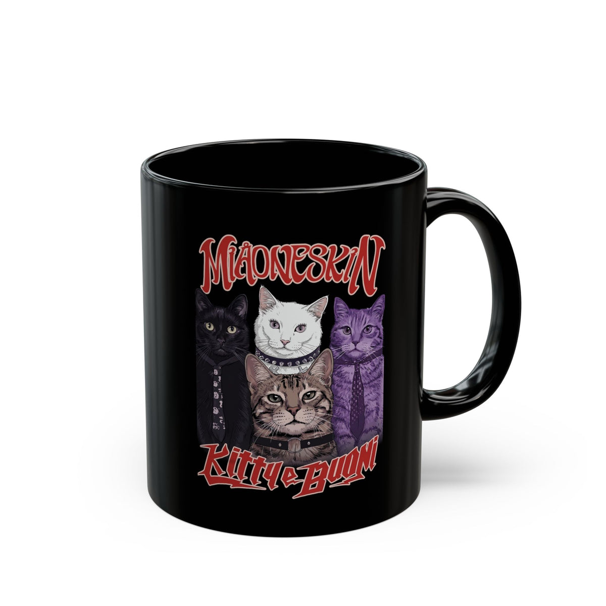 MIAONESKIN Kitty e Buon Black Mug
