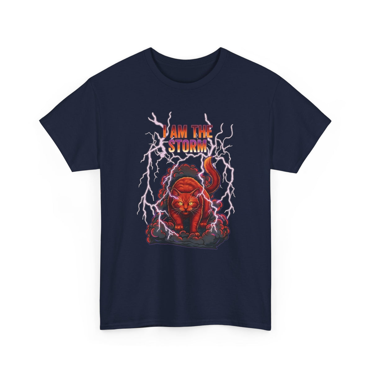I Am The Storm Cat T-Shirt — Bold Cat Graphic Tee