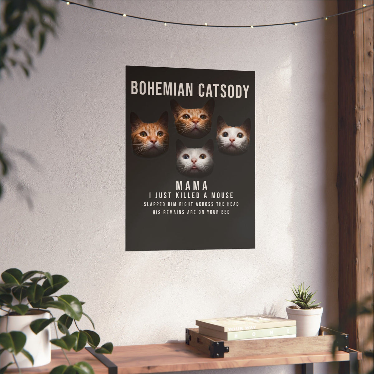 Bohemian Catsody Poster — Boho Cat Graphic Poster