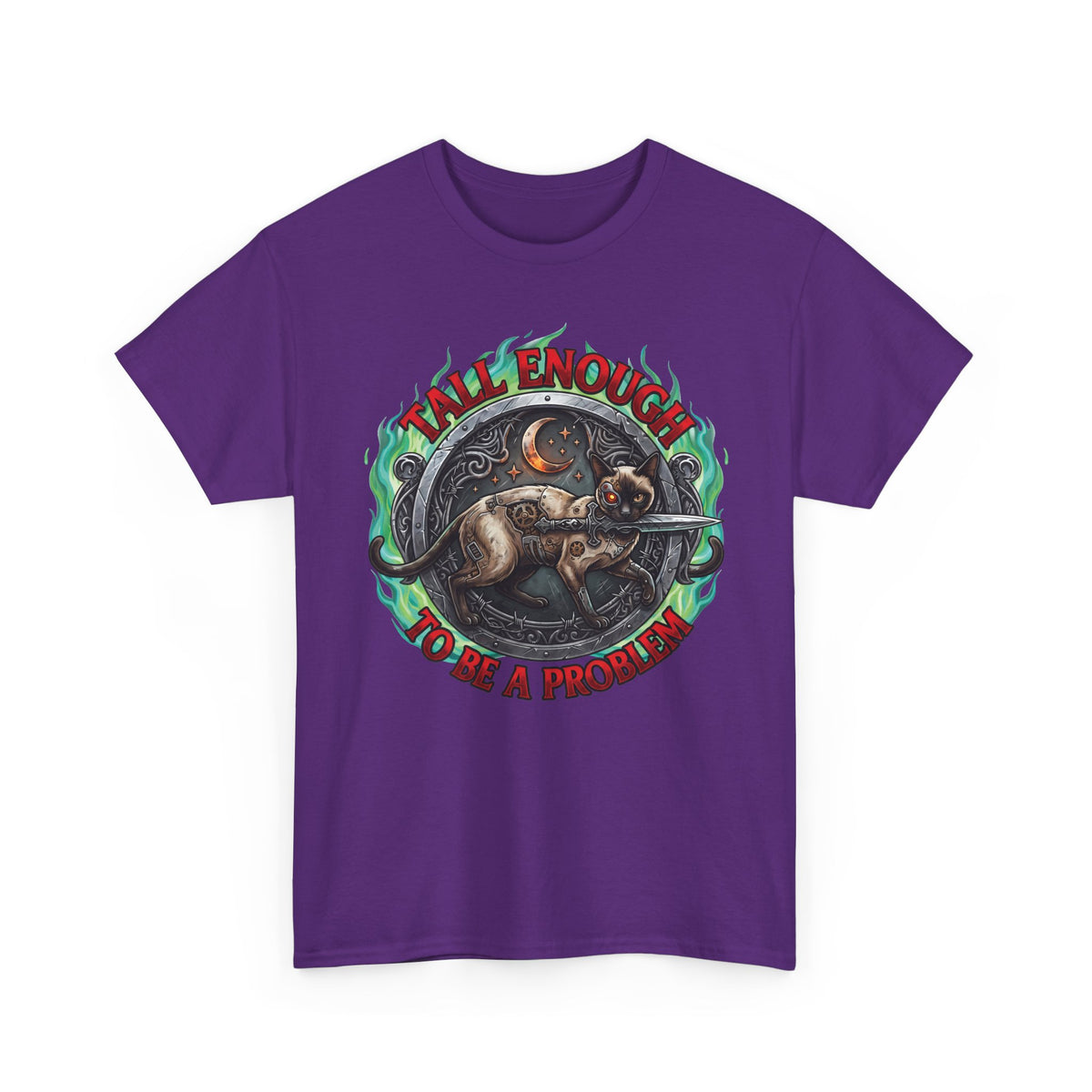 Tall Enough To Be A Problem Steampunk Cyber Cat Shirt — Gothic Dagger T-Shirt