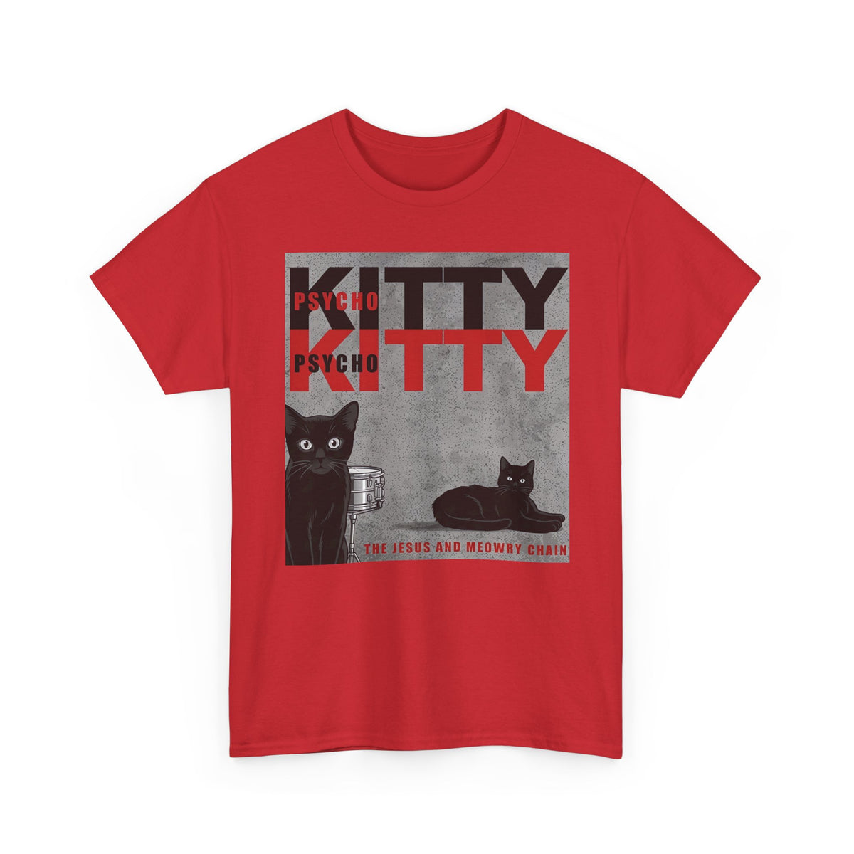 Kitty Tee Retro Black Cat Graphic T‑Shirt