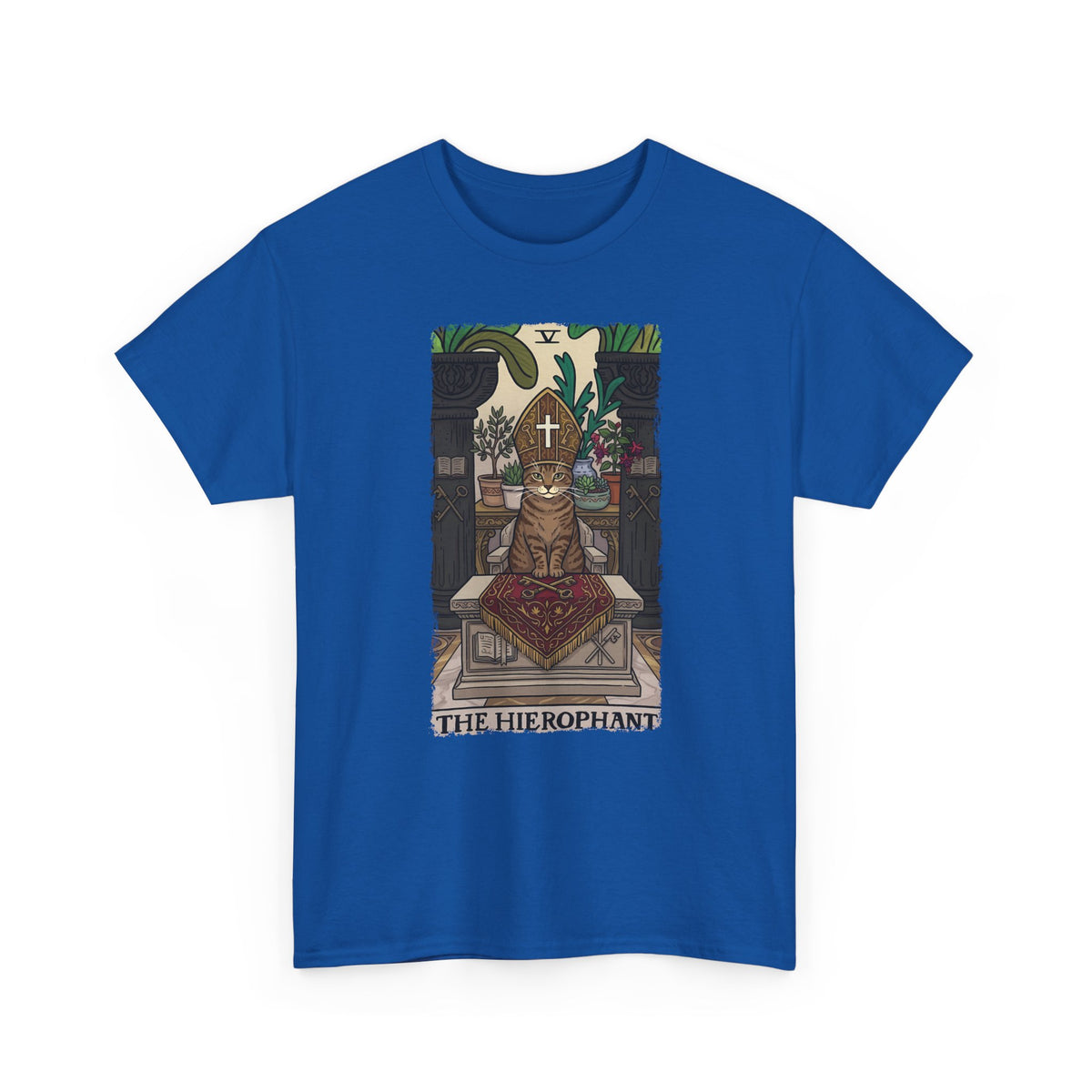 The Hierophant Cat T-Shirt — Mystical Tarot-Inspired Tee