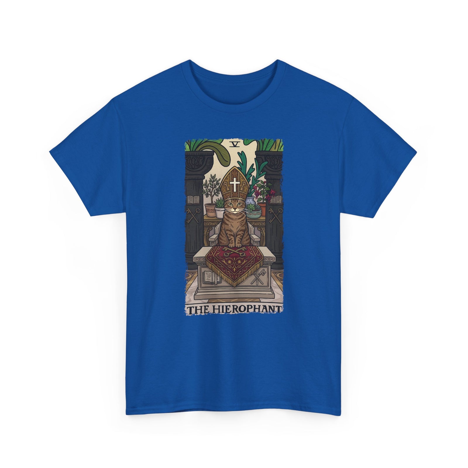 The Hierophant Cat T-Shirt — Mystical Tarot-Inspired Tee