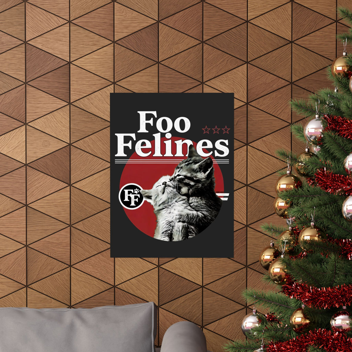 Foo Felines Poster — Cute Cat Graphic Poster