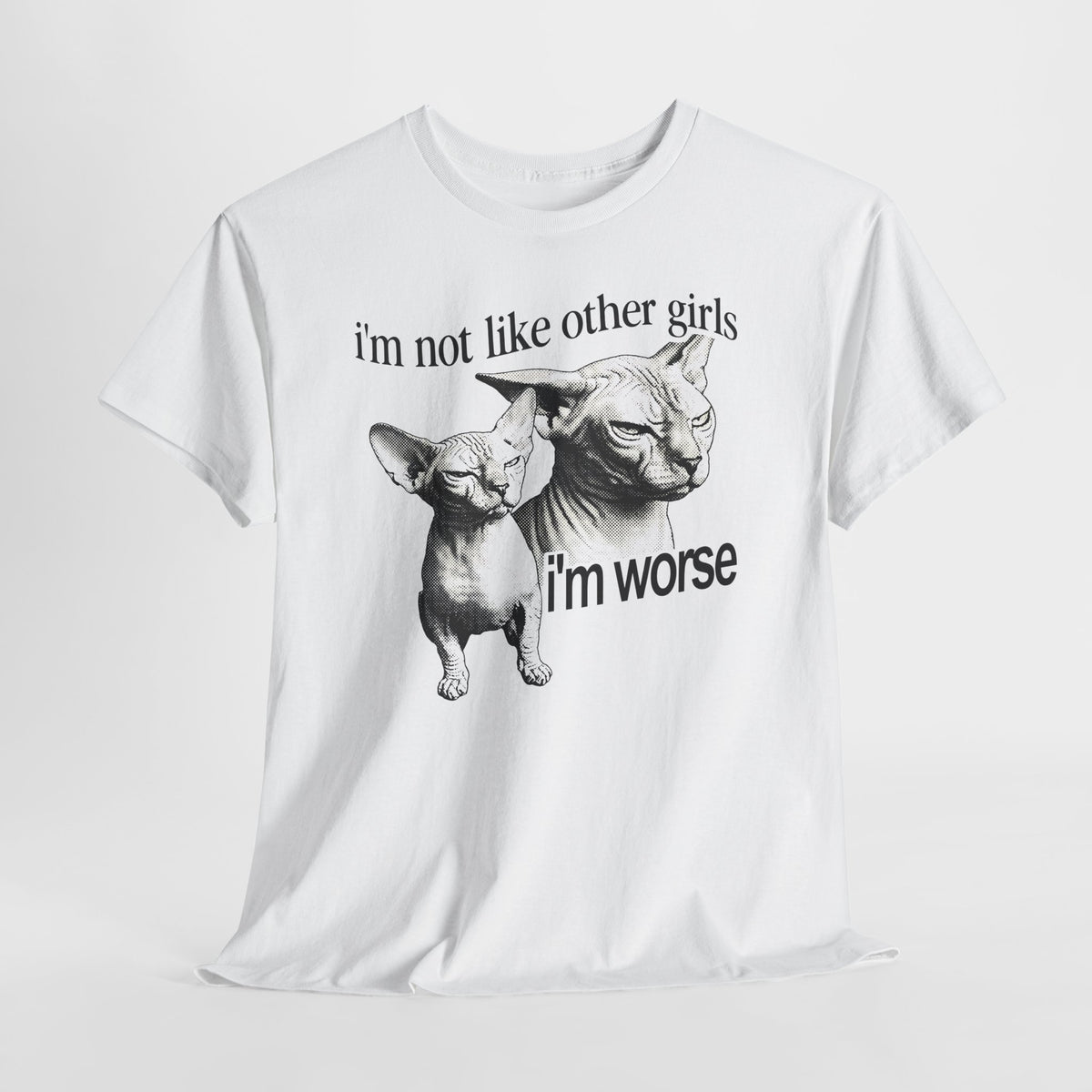 I'm Not Like Other Girls I'm Worse T-Shirt — Funny Sphynx Cat Tee