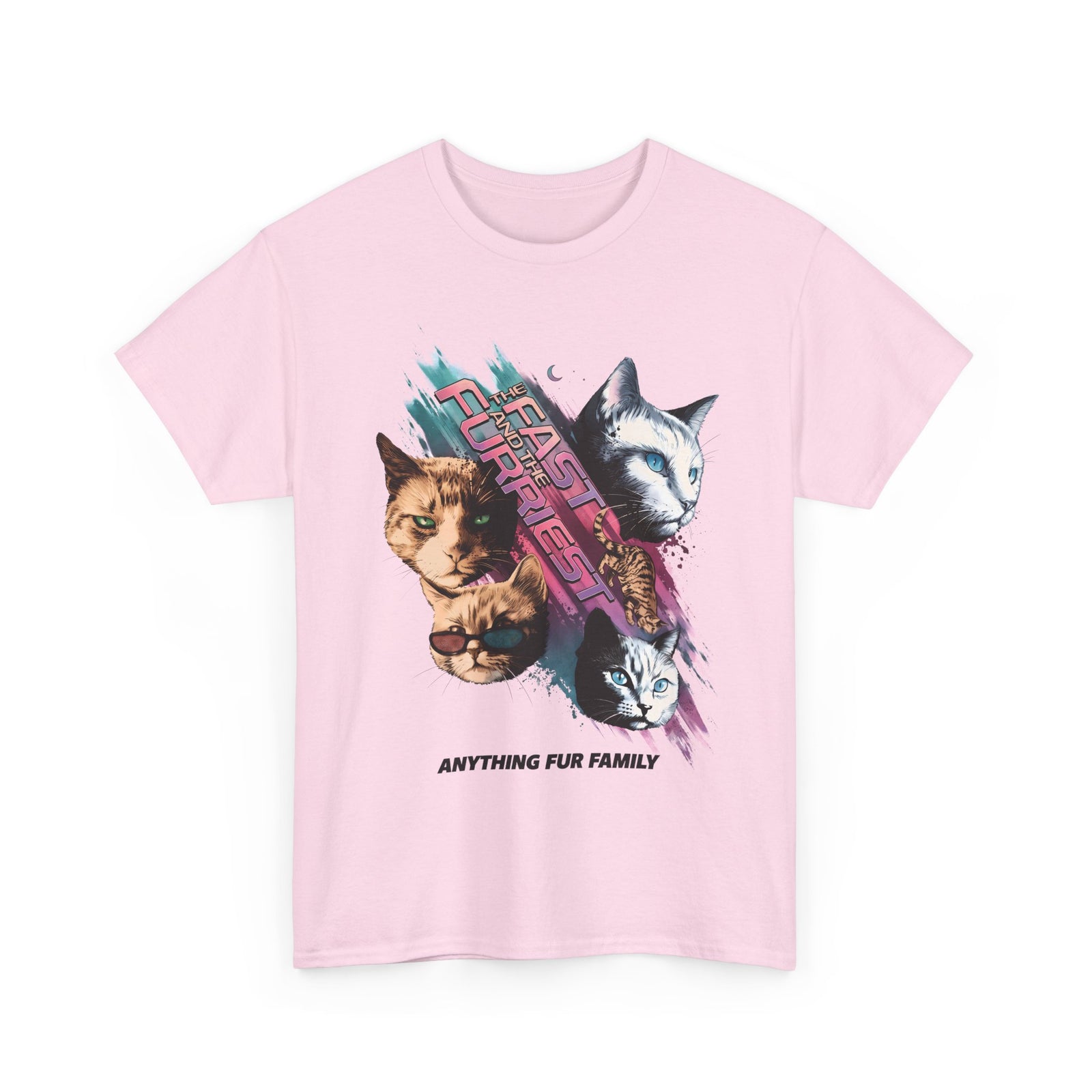 The Fast And The Furriest T-Shirt — Funny Cat Action Movie Parody Tee