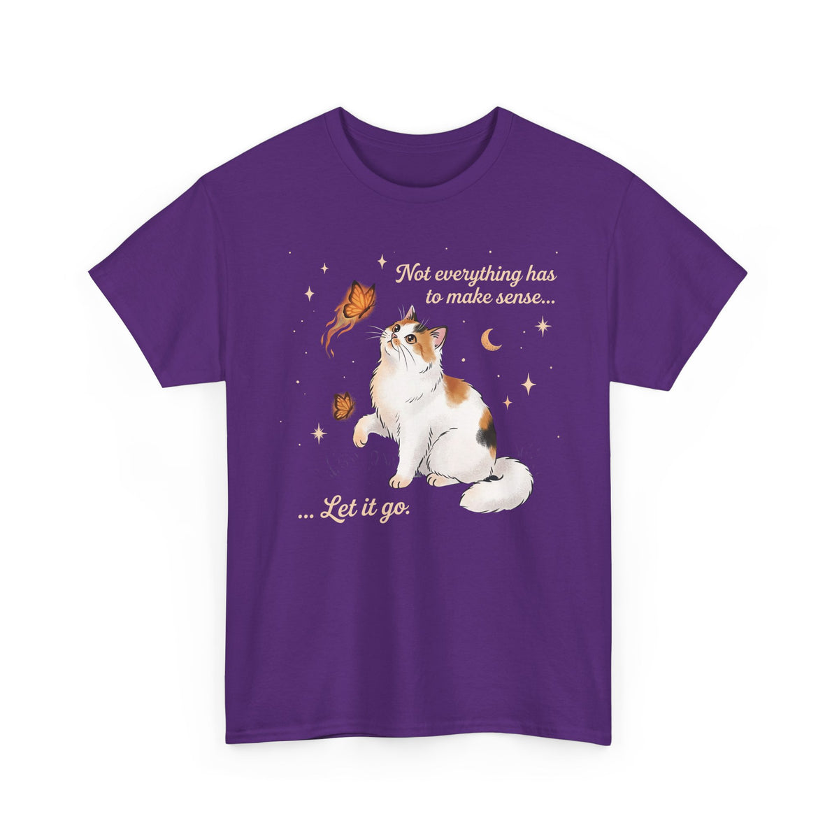 Vintage Whimsical Cat T-Shirt — Spiritual Quote Graphic Tee