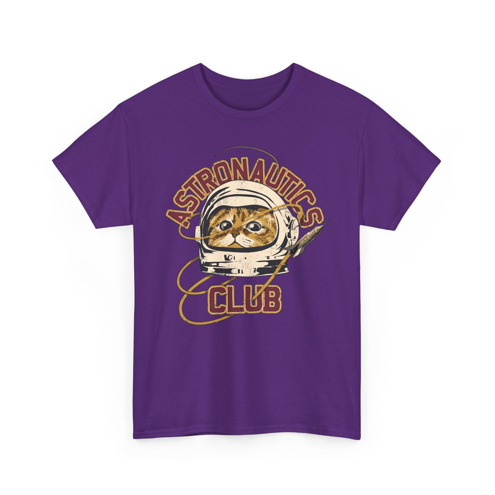 Astronautics Club T-Shirt — Retro Space Cat Astronaut Graphic Tee