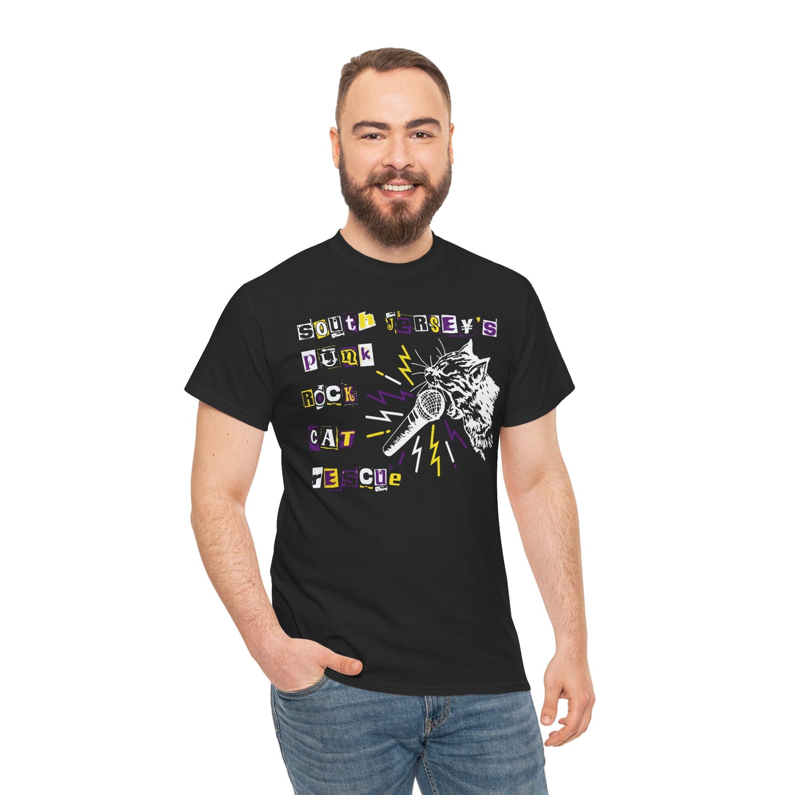 Punk Rock Cat Tee Graphic Band Shirt