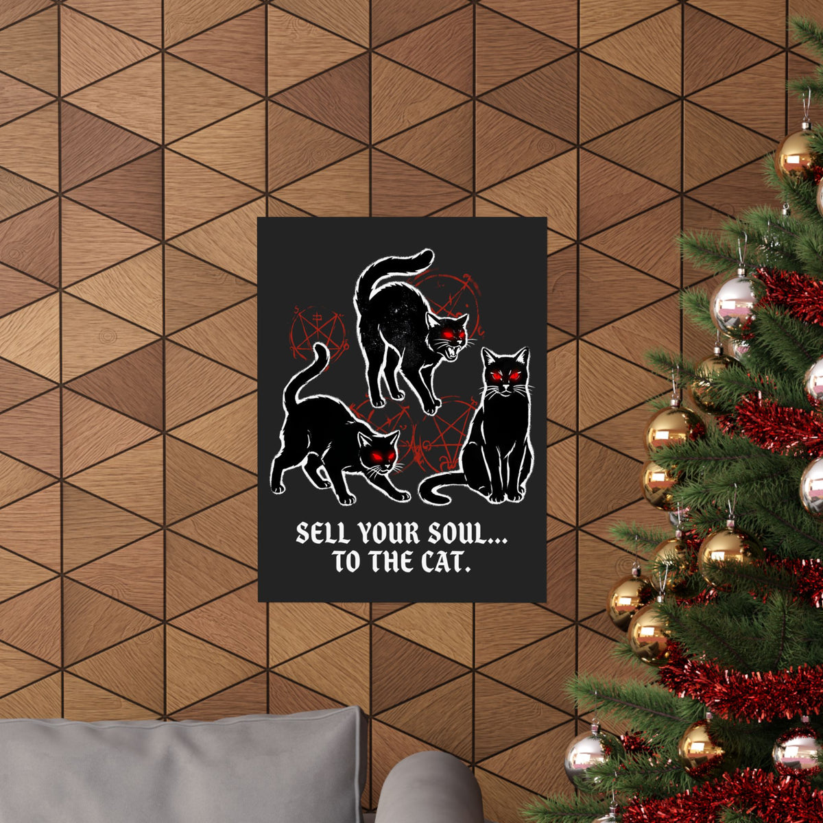 Sell Your Soul To The Cat Poster — Funny Cat Lover Poster