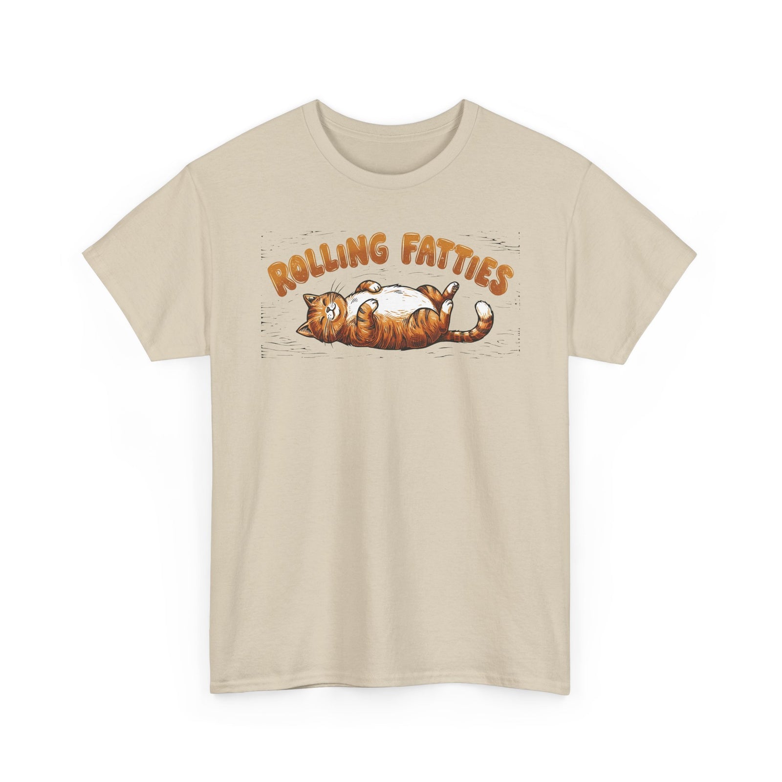 Rolling Fatties Cat T-Shirt — Cute Cartoon Cat Graphic Tee