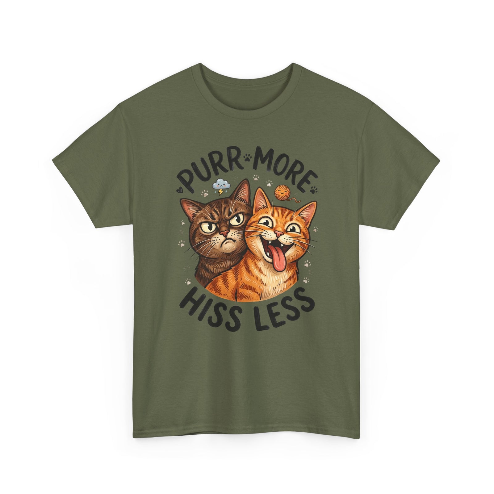 Purr More Hiss Less Cat T-Shirt