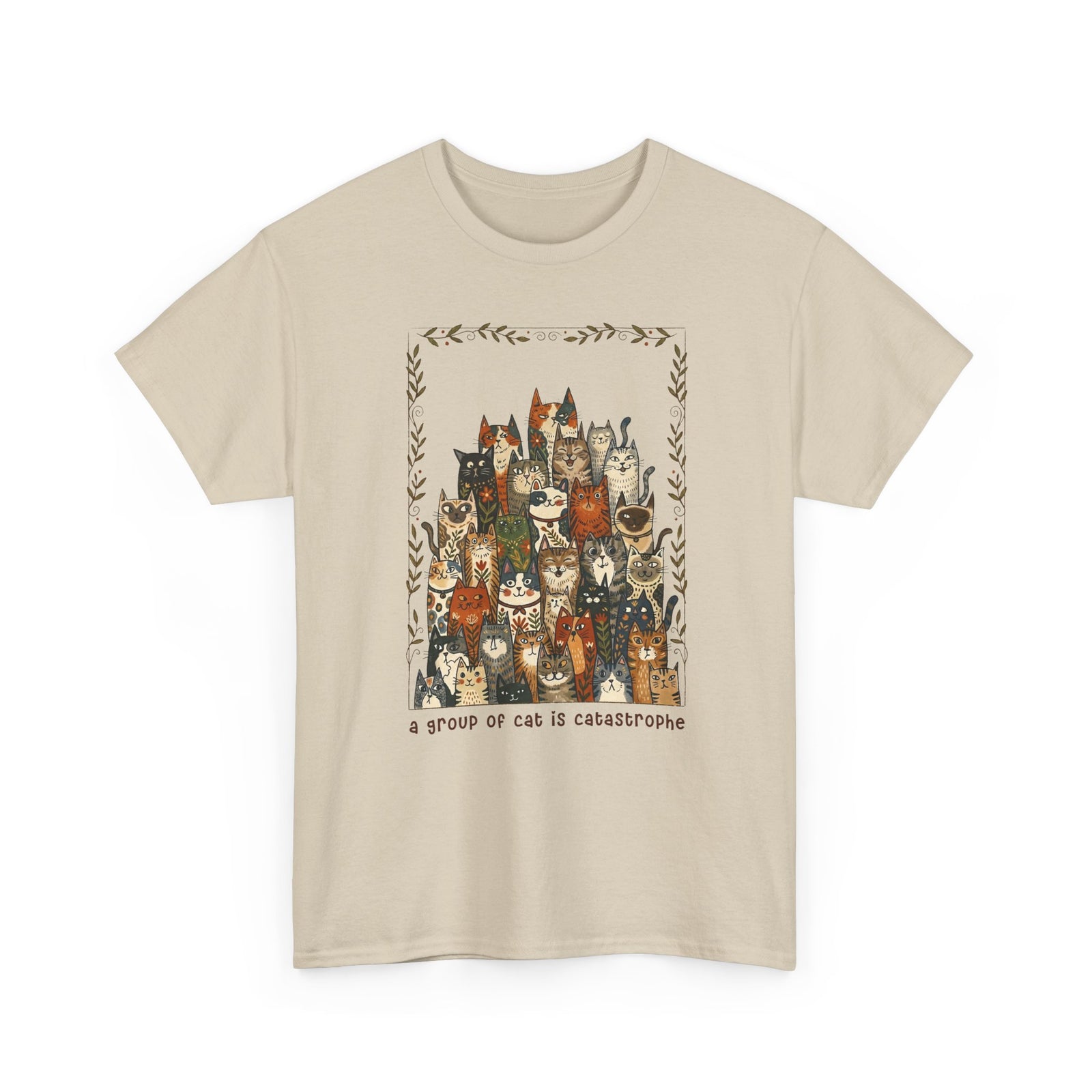 'A Group of Cats Is Catastrophe' T-Shirt — Funny Cat Lover Tee