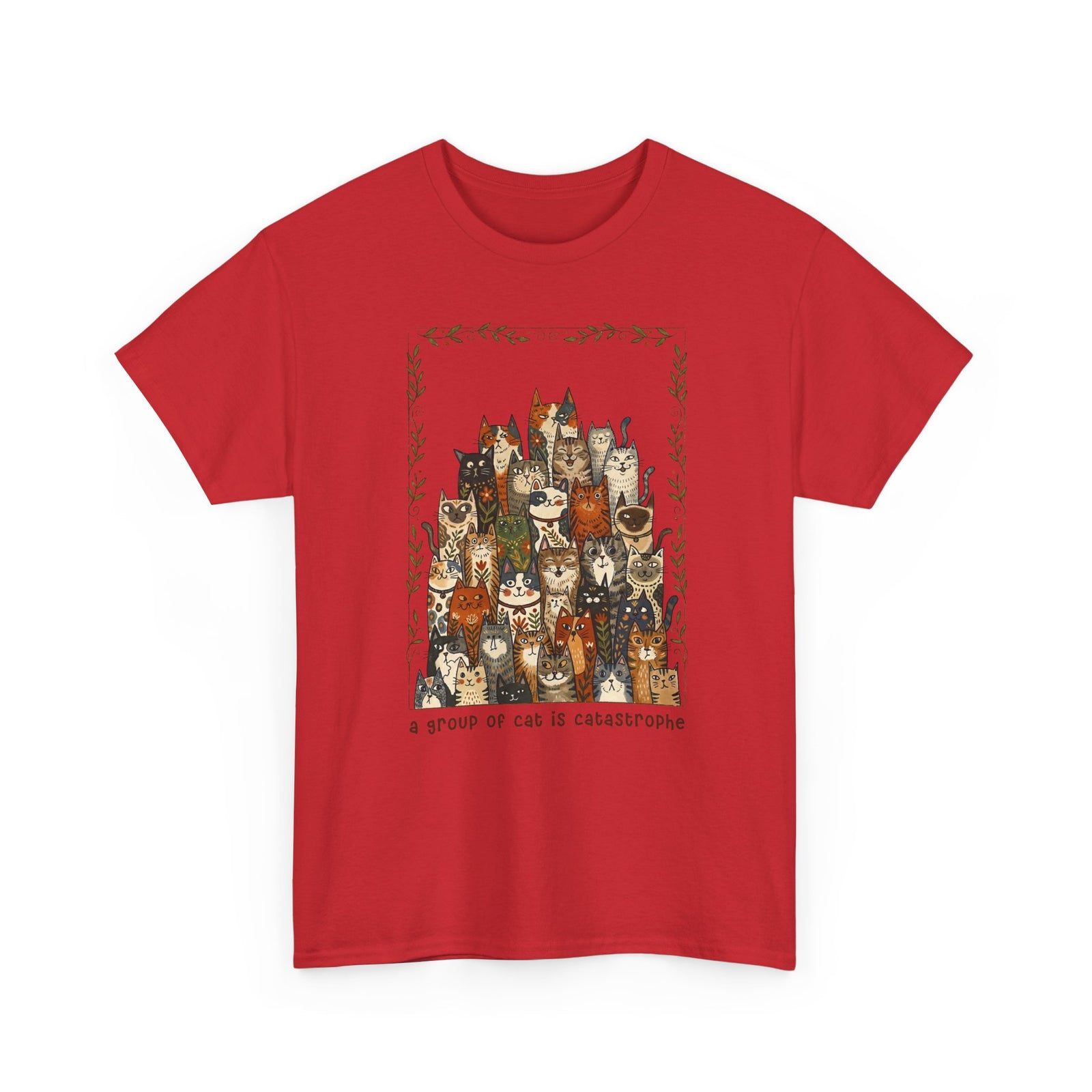 'A Group of Cats Is Catastrophe' T-Shirt — Funny Cat Lover Tee