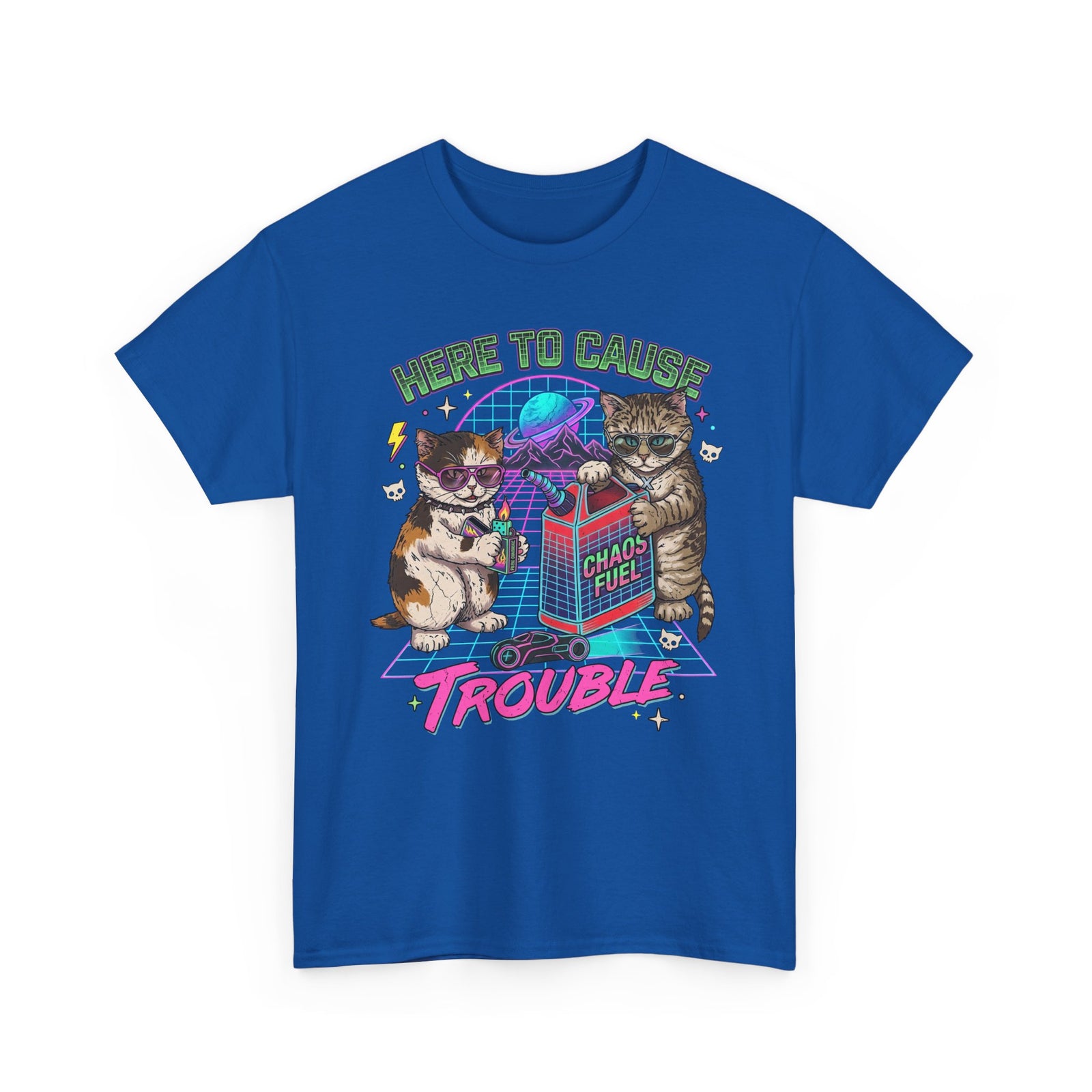 Here to Cause Trouble Naughty Cats T-Shirt
