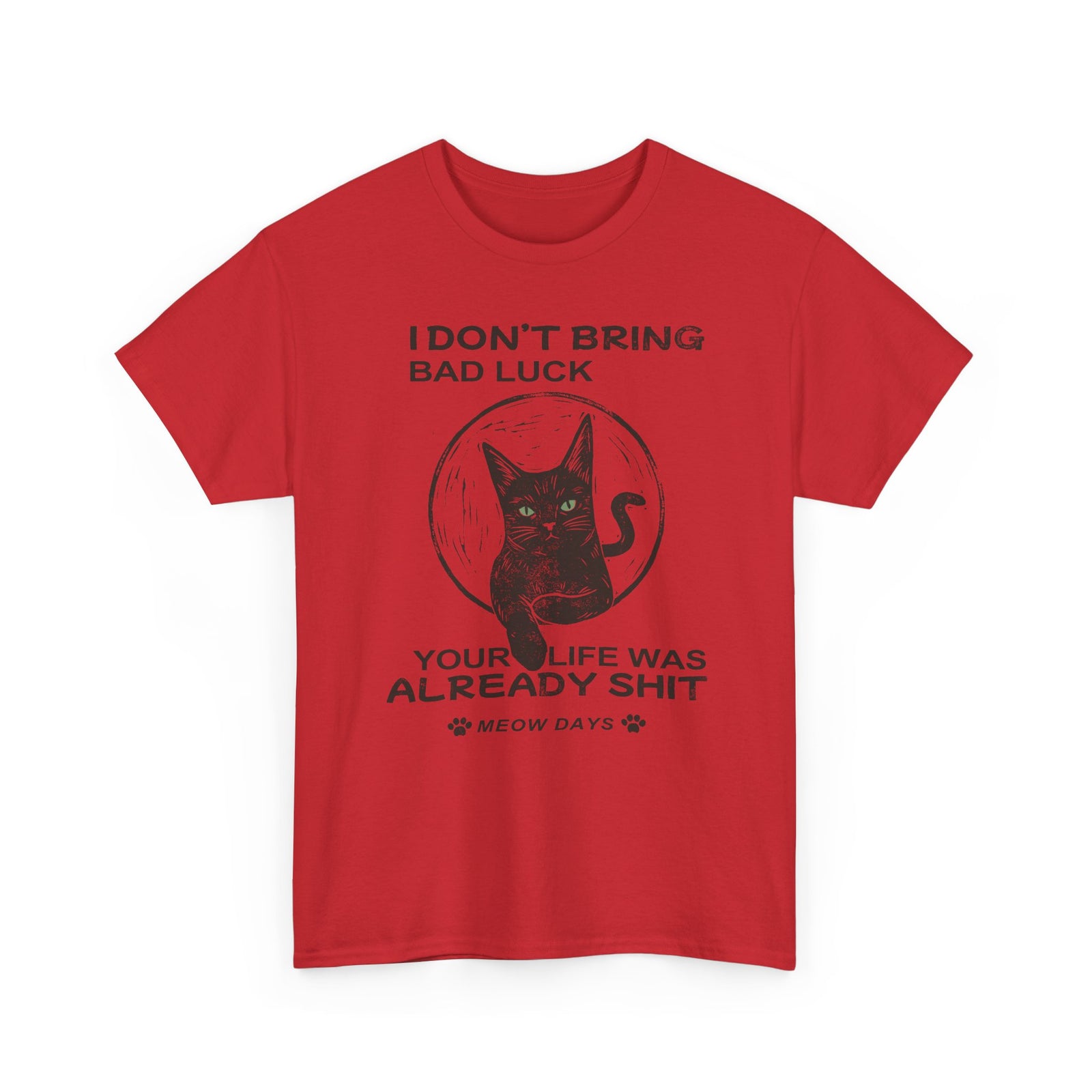 Black Cats Don't Bring Bad Luck T-Shirt — Cute Witchy Cat Tee for Cat Lovers
