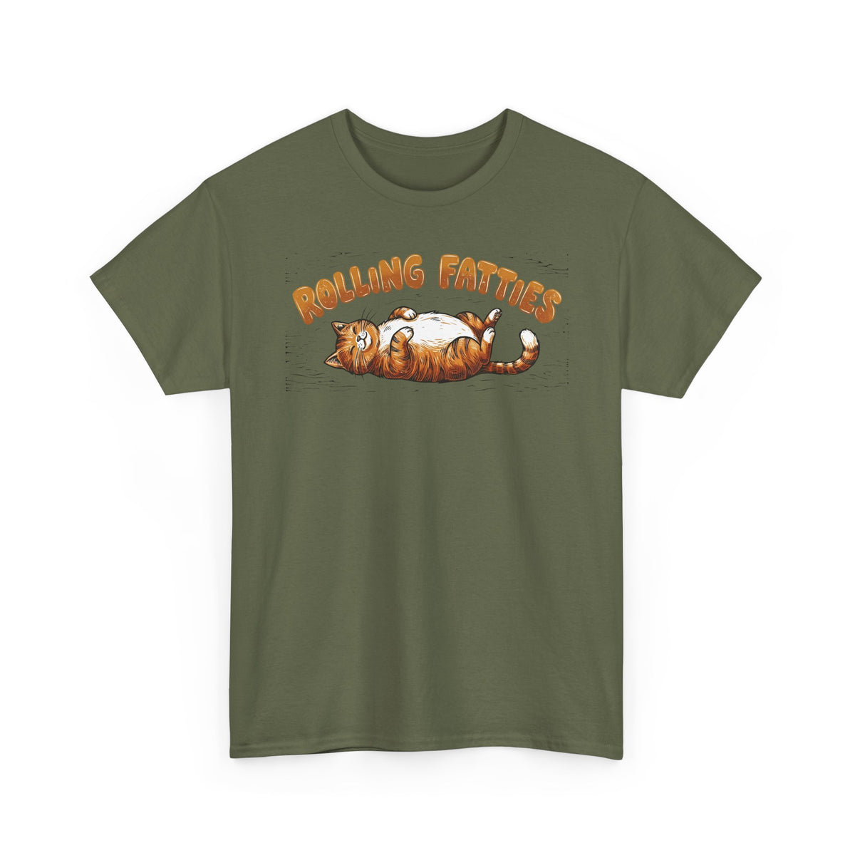 Rolling Fatties Cat T-Shirt — Cute Cartoon Cat Graphic Tee
